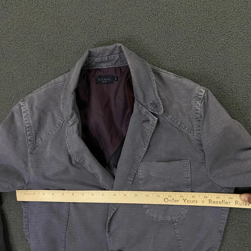 Paul Smith Jeans Jacket Mens Small Blue Grey Half Lined Blazer Sport Coat